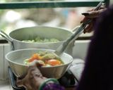 Hình bước làm 7 của món CƠM NHÀ |CANH CHUA BÔNG SO ĐŨA & TÉP RANG