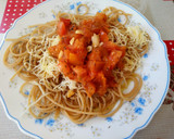 Foto del paso 7 de la receta: Espaguetis integrales con ajo y tomate