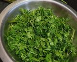 A picture of step 1 of Kothimbir Vadi (Cilantro Snack).