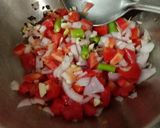 A picture of step 3 of Baingan bharta & Jowar bhakri.