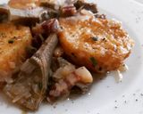 Foto del paso 9 de la receta Patatas a la importancia con alcachofas y panceta ibérica