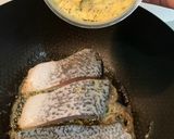 香草鱸魚培根蛋黃麵的食譜步驟4照片