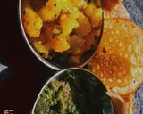 A picture of step 8 of Masala dosa.