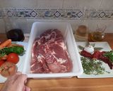 Foto del paso 1 de la receta: Cabeza de cerdo mechada