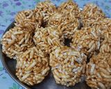 A picture of step 4 of Murmura Jaggery ladoos(murmura ladoo).