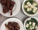 Hình bước làm 4 của món Vịt Khìa,Canh Đậu Phụ Non Nấu Hẹ