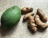 A picture of step 1 of Mango and turmeric chutney.