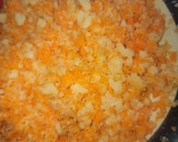 A picture of step 1 of Cabbage Roll Soup.