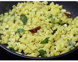 A picture of step 3 of Aloo fry.
