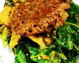 A picture of step 2 of Coconut greens.
