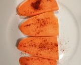 A picture of step 1 of ASH Salad (avacado,halloumi,sweetpotato).