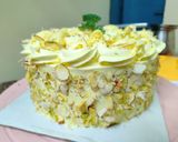 A picture of step 4 of Rasmalai cake.