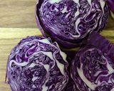 A picture of step 2 of Roasted red cabbage.