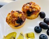 A picture of step 1 of Blueberry Kiwi Buttermilk Pancake Casserole - for Kids.