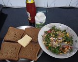 A picture of step 2 of Garlic corn sandwich.