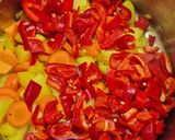 Vöröslencse- krémleves paprikával (vegán) recept fázis 2 fotója
