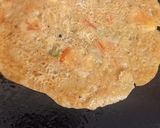 A picture of step 3 of Sattu Powder Chilla.