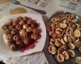 Pas rețetă Nuci umplute cu cremă de ciocolată 2 fotografie