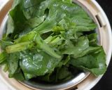 A picture of step 1 of Jowar Spinach Mathri.