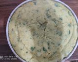 A picture of step 3 of Spinach corn khaman dhokla.