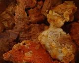 A picture of step 3 of Mutton qorma.