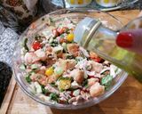 A picture of step 4 of Crunchy Tuna Panzanella.