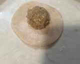 A picture of step 2 of Coconut puran Poli.