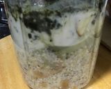 A picture of step 1 of Apple-Banana Kiwi Chia Oats & Matcha-Smoothie: Vegan.