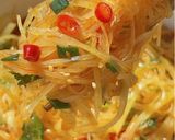 A picture of step 6 of Spicy and Sour Chinese Potato Salad.