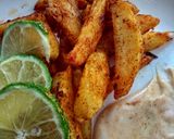 A picture of step 4 of Peri peri Wedges.