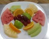 Plated fruits.#Breakfast contest# recipe step 3 photo