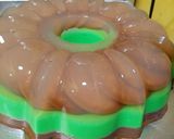 Foto langkah ke 4 dari resep Puding Regal Milk Choklat Pandan.