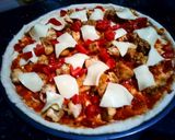 A picture of step 16 of Chicken tikka pizza in lock down (karahi baking).
