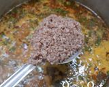 A picture of step 4 of Hyderabadi Lamb Tahari with Matta Rice.