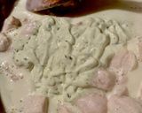 Tejszínes-fokhagymás-sajtos csirkemell recept fázis 4 fotója