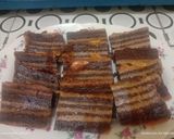 Foto langkah ke 10 dari resep Janupri (Lapis Coklat) khas Palembang.