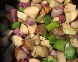 A picture of step 1 of California Farm Hot Potato Vichyssoise Soup.