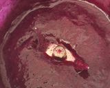 A picture of step 3 of Jamun Poha pudding (Java plum Rice flakes pudding).