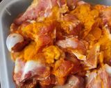 A picture of step 1 of Mutton sukha and mutton curry.