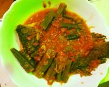 A picture of step 2 of Fishokra stew 🍲😋.