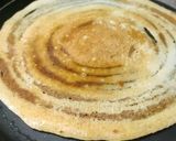 A picture of step 4 of Masala Dosa, sambar, coconut, dhania chutney.