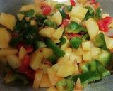 A picture of step 4 of Capsicum with potato.