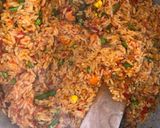 A picture of step 8 of Nigerian Jollof Rice and Grilled Chicken.