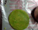 A picture of step 3 of Tricolour Burfi (no fire recipe).