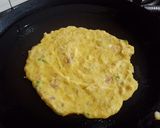 A picture of step 3 of Aloo cheela.