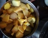 A picture of step 1 of Raw Mango curry.