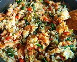 Foto del paso 12 de la receta: Arroz frito con chuleta de cerdo ahumada y toque Barbacoa