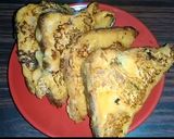 A picture of step 3 of Besan wala sandwich.