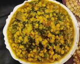 A picture of step 10 of Palak aloo chana dal sabzi.
