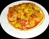 Foto langkah ke 7 dari resep Gulai Udang Kentang.